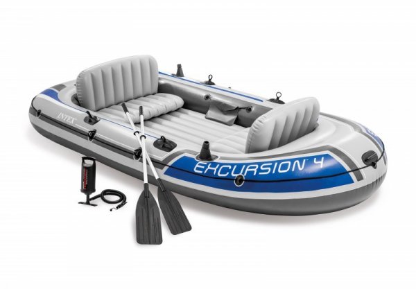 Ponton Excursion 4 osobowy wędkarski wiosła pompka INTEX 68324
