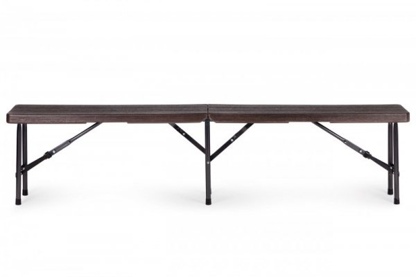 Zestaw cateringowy stół bankietowy 180 cm + 2 ławki brąz ModernHome