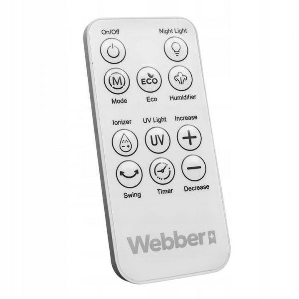 Bezłopatkowy wentylator z nawilżaczem WEBBER WB1820 biały