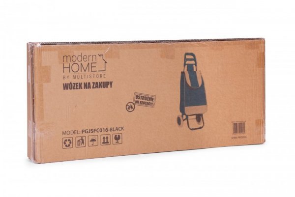 Wózek na zakupy torba 25 litrów na kółkach metalowy stelaż gumowe koła ModernHome