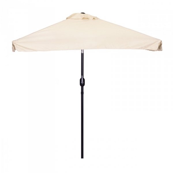 Prostokątny duży parasol ogrodowy skośny łamany z korbą beżowy 200x140 cm MultiGarden