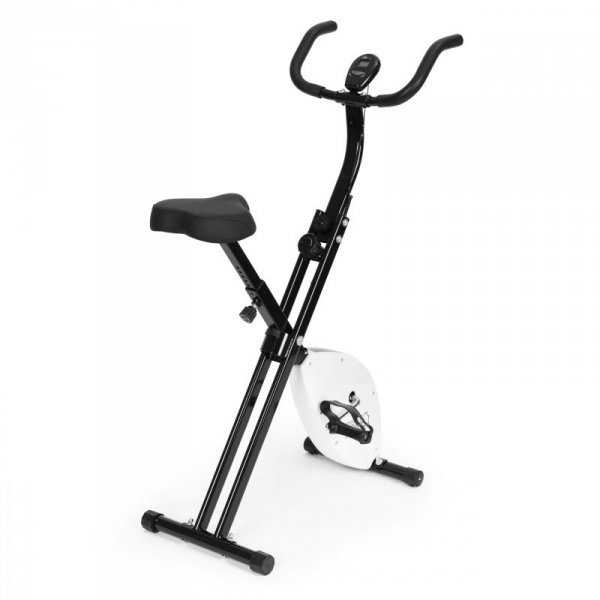 Rowerek treningowy rower stacjonarny fitness mechaniczny licznik komputer płynna regulacja - biały ModernHome