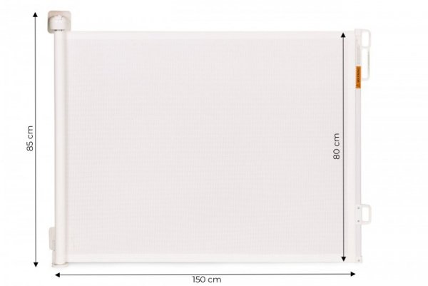 Bramka barierka roleta 150 cm ochronna zabezpieczająca na schody i drzwi - beżowa ECOTOYS