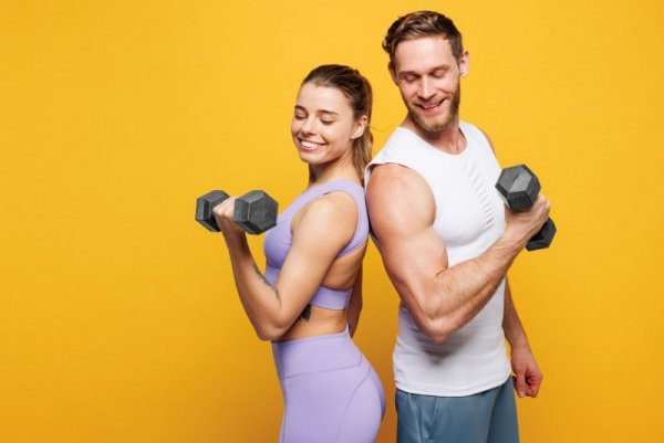 Hantle sześciokątne zestaw 2x3 kg ciężarki do ćwiczeń obciążniki fitness szare ModernHome