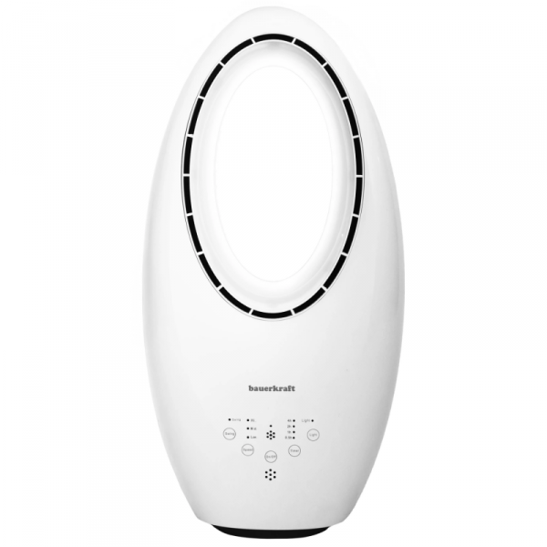 Nowoczesny wentylator stojący bezłopatkowy podłogowy 60W 3 tryby pracy pilot timer podświetlenie LED