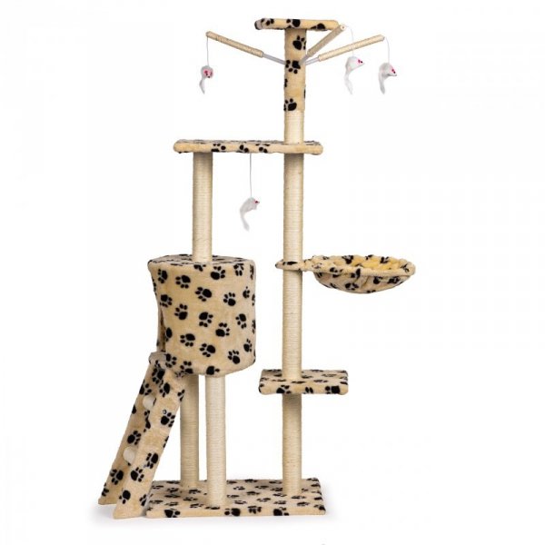 Drapak dla kota domek drzewo legowisko 138 cm XL odciski łapek Petsi