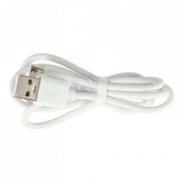 Wentylator biurkowy wiatrak przenośny bezprzewodowy USB z akumulatorem regulowany 4 poziomy mocy LED 38cm biały