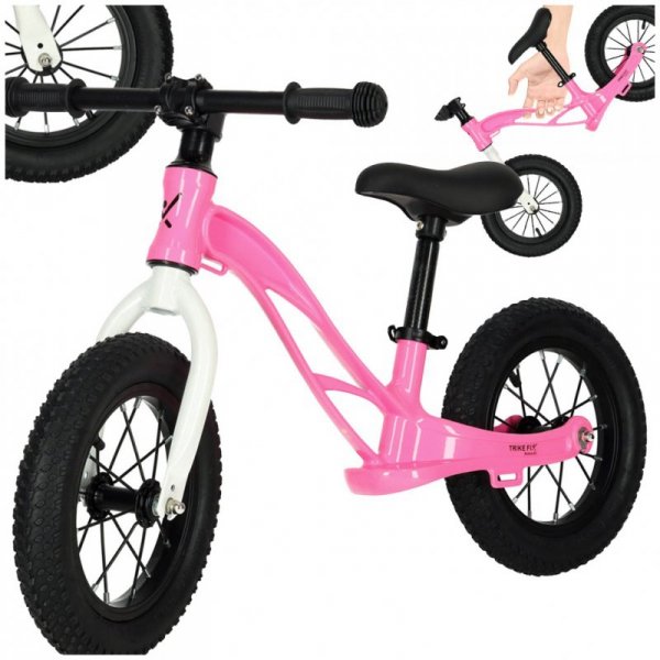 Rowerek biegowy Trike Fix Active X2 rower lekki 3,7 kg pompowane koła różowy