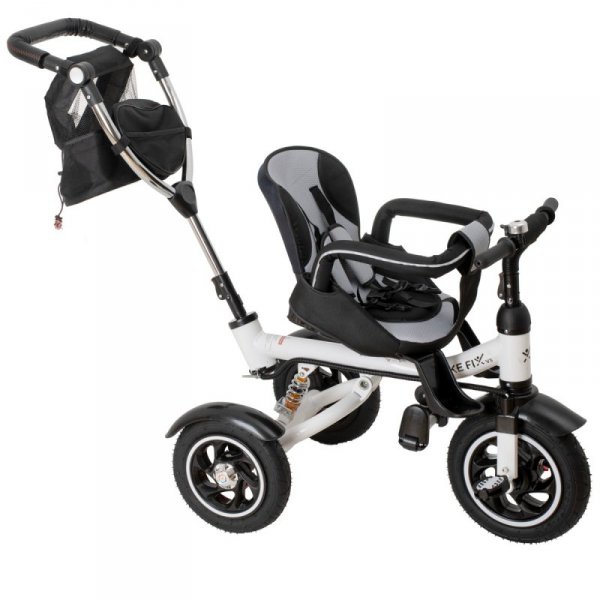 Rowerek trójkołowy Trike Fix V3 rower spacerówka 3w1 obracany 360 wolne koło czarny