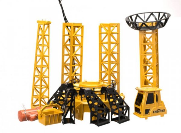Dźwig Żuraw budowlany zdalnie sterowany  RC z hakiem 4CH 128cm
