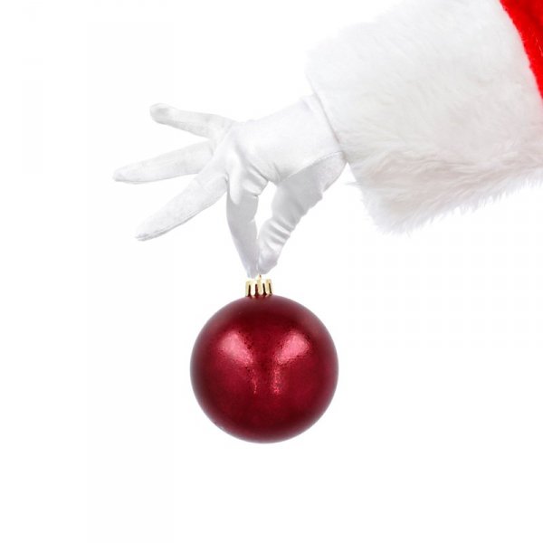 Ekskluzywna Bombka Choinkowa od Kamai Christmas Decoration® - Kolor Burgund, Komplet 4 Sztuk