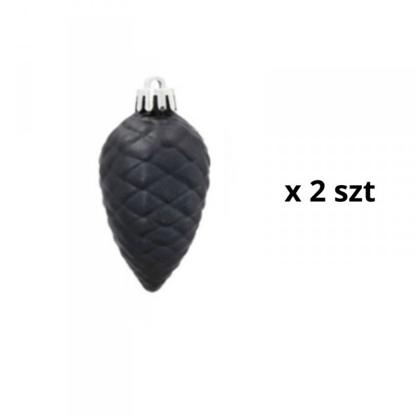 Komplet 19 Bombek Choinkowych Kamai Christmas Decoration® - Kolor Antracyt z Gwiazdą na Czubek