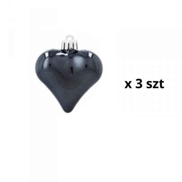 Komplet 19 Bombek Choinkowych Kamai Christmas Decoration® - Kolor Antracyt z Gwiazdą na Czubek