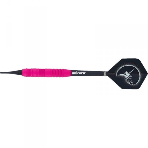Lotki do darta Unicorn Core Plus Rubberised Brass Pink 3 szt