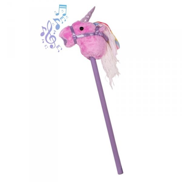 Hobby Horse jednorożec konik na kiju z dźwiękiem inSPORTline Garanito