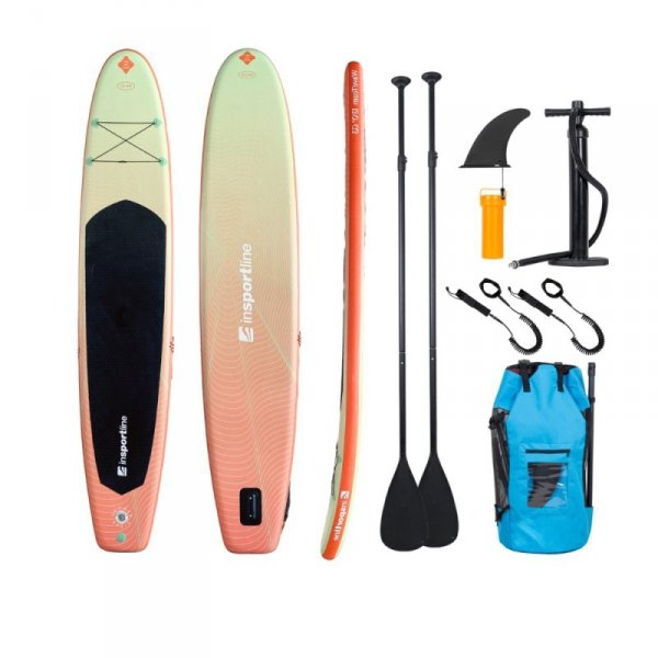 Paddleboard z akcesoriami, deska SUP inSPORTline WaveTeam 13'0" 396 cm