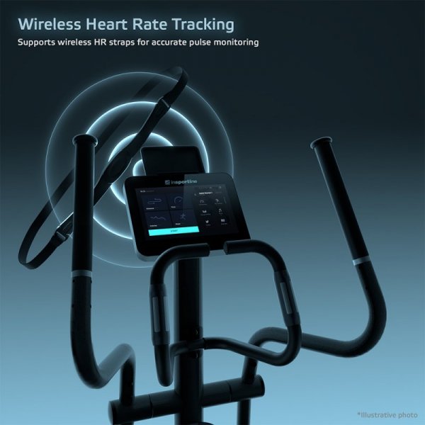 Orbitrek przednionapędowy inSPORTline ZenStride 600 ∙ magnetyczny ∙ 32 poziomy oporu ∙ regulowane nachylenie ∙ Kinomap/Zwift ∙ e