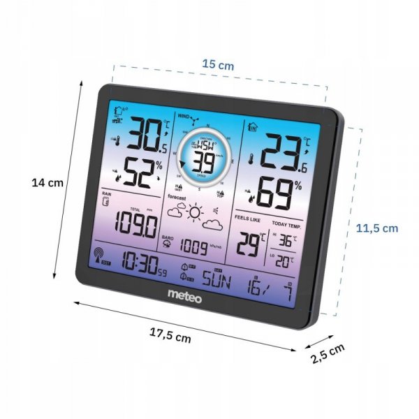 MULTI STACJA POGODOWA METEO SP600 Z MIERNIKIEM WIATRU oraz OPADÓW