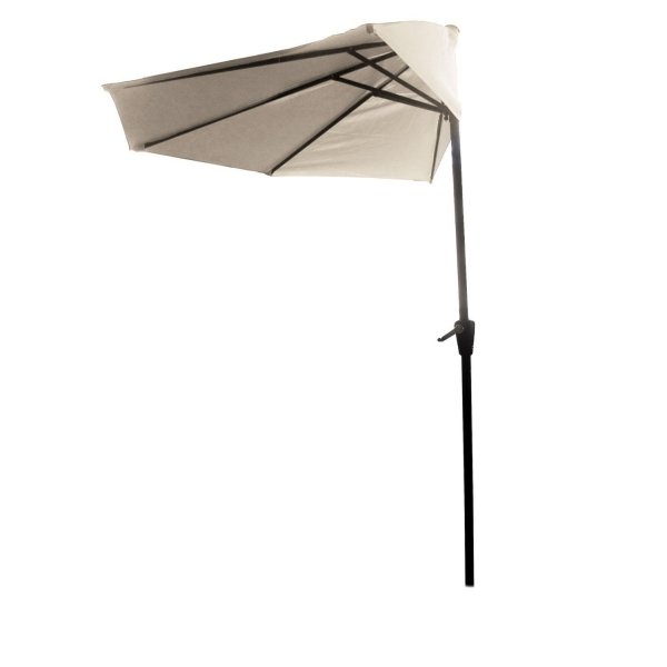 PARASOL OGRODOWY ŚCIENNY DUŻY SOLIDNY SKŁADANY 2,7 M Z KORBKĄ ECRU- LORCA