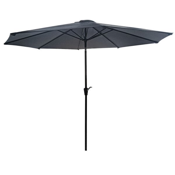 PARASOL OGRODOWY DUŻY SOLIDNY SKŁADANY 3 M Z KORBKĄ REGULACJA XL SZARY