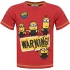 T-shirt Minionki napisy 3D czerwony