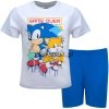 Piżama Sonic biało-niebieska