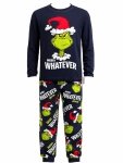 Piżama dziecięca Grinch Merry Whatever  świąteczna bawełniana piżamka chłopięca / dziewczęca