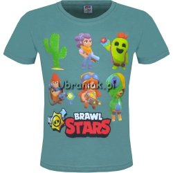 T-shirt postacie z Brawl Stars zielony