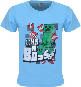 T-shirt Minecraft Boss niebieski