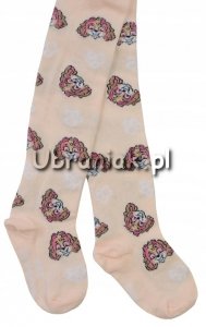 Rajstopy dziewczęce Psi Patrol Skye ecre bawełniane