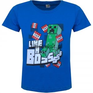 T-shirt Minecraft Boss granatowy