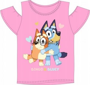 T-shirt Bluey krótki rękaw dla dziewczynki różowa