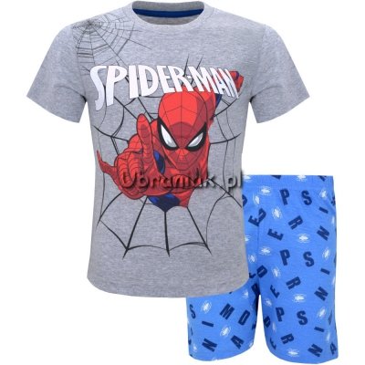 Piżama Spiderman letnia szara