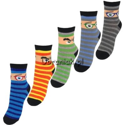 Skarpetki chłopięce  paski 5-pack