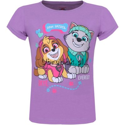 T-shirt Psi Patrol Skye i Everest fioletowy
