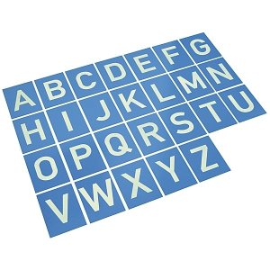 Szorstkie litery alfabetu A-Z 