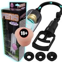 KLASYCZNA POMPKA DO POWIĘKSZANIA PENISA Z POCHWA + 3 USZCZELKI DO POMPKI ( tds0784) 