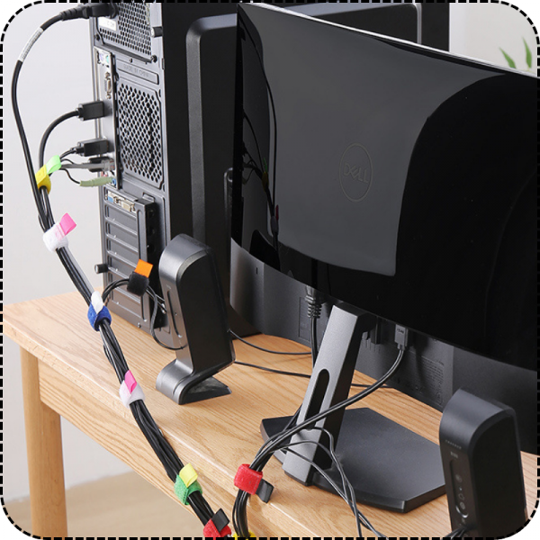 8X OPASKA RZEP RZEPY DO SPINANIA KABLI PRZEWODÓW - ZESTAW KOLOROWY (tds0313)