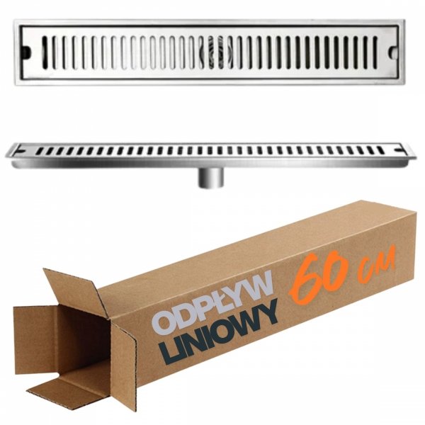 ODPŁYW LINIOWY PRYSZNICOWY NIERDZEWNY NISKI SYFON DUŻA PRZEPUSTOWOŚĆ - 60cm (	tds0777)