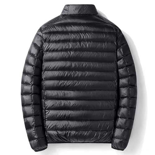 MĘSKA KURTKA JESIENNA SPORTOWA CZARNA PIKOWANA BEZ KAPTURA KIESZENIE L/XL (tds0745)