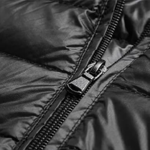 MĘSKA KURTKA JESIENNA SPORTOWA CZARNA PIKOWANA BEZ KAPTURA KIESZENIE L/XL (tds0745)