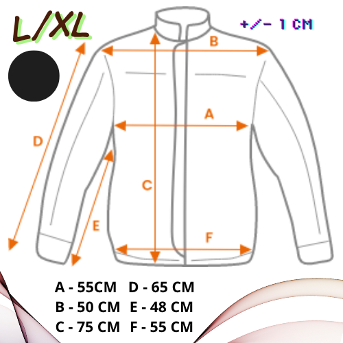 MĘSKA KURTKA JESIENNA SPORTOWA CZARNA PIKOWANA BEZ KAPTURA KIESZENIE L/XL (tds0745)