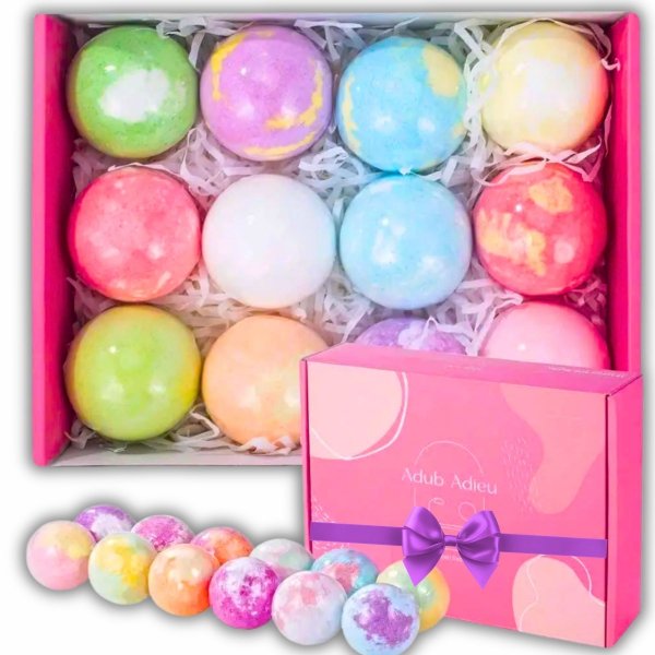 ZESTAW 12 KUL DO KĄPIELI SPA NA PREZENT DLA KOBIET NA WALENTYNKI SZTOS ( tds0801)