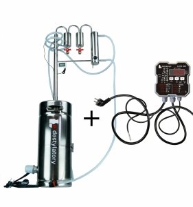 Destylator 2 odstojniki 4 mini zimne palce 20l + Regulator Temperatury E-RTM D2019
