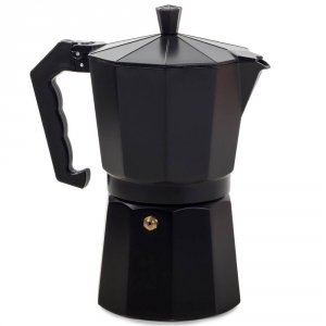 Kawiarka zaparzacz do kawy 450ml aluminiowa - czarna