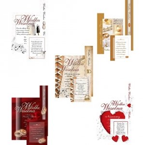 Etykiety na wódkę weselną + banderola - 50 kpl.