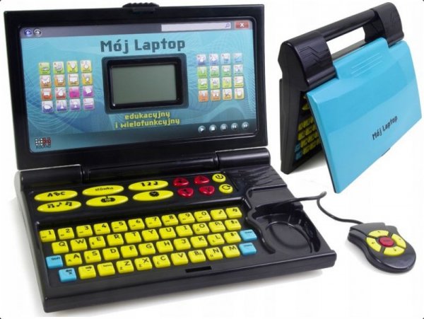 Laptop edukacyjny z myszką 50 programów PL