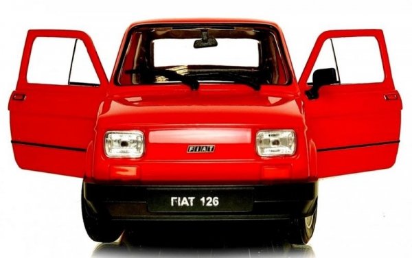 WELLY MALUCH FIAT 126P 1:21 SAMOCHÓD KOLEKCJONERSKI CZERWONY