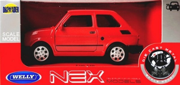 WELLY MALUCH FIAT 126P 1:34 SAMOCHÓD KOLEKCJONERSKI czerwony