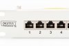 Digitus Patch panel 19 24 porty, kat.6, S/FTP, 1U, wspornik kablowy, szary (kompletny)